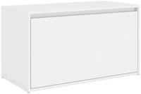 vidaXL Sitzbank, Flurbank 80x40x45 cm Wei&szlig; Holzwerkstoff
