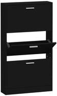 vidaXL Schuhschrank Schuhregal Schwarz 59x17x108 cm Holzwerkstoff