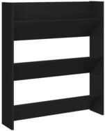 vidaXL Schuhschrank Wand-Schuhregal Schwarz 80x18x90 cm Holzwerkstoff