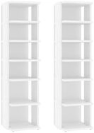 vidaXL Schuhschrank NA Schuhschr&auml;nke 2 Stk Wei&szlig; 25x27x102 cm Spanplatte