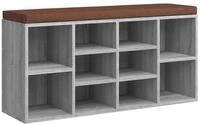 vidaXL Schuhschrank NA Schuhregal Schuhschrank Schuhbank Grau Sonoma 103x30x48...