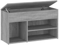 vidaXL Schuhschrank 80 x 30 x 45 cm Schuhregal Schuhschrank Schuhbank Grau...