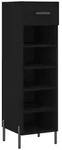 vidaXL Schuhschrank Schuhschrank Schwarz 30x35x105 cm Holzwerkstoff (1-St) schwarz
