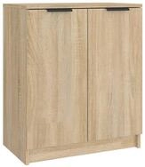 vidaXL Schuhschrank NA Schuhschrank Sonoma Eiche 59x35x70 cm Spanplatte T&uuml;ren...