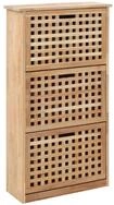 vidaXL Schuhschrank NA Schuhschrank 55x20x104 cm Walnuss Massivholz