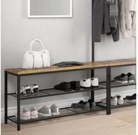Vicco Schuhbank Fyrk, Eiche rustikal/Schwarz, 100 x 51.5 cm (1-St)