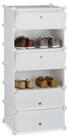 relaxdays Schuhschrank mit 6 F&auml;ch wei&szlig;