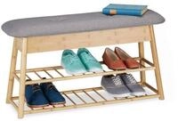 relaxdays Schuhbank mit Sitzfl&auml;che und Stauraum