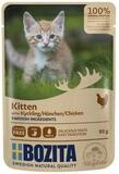 Bozita Kitten H&auml;ppchen in So&szlig;e mit H&uuml;hnchen 85 g - 12 St&uuml;ck, Nassfutter...