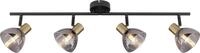 GLOBO LIGHTING Deckenspot JAY, ohne Leuchtmittel, Strahler Schwarz/Bronze, Glas,