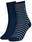 Tommy Hilfiger Socken TH WOMEN SOCK 2P SMALL STRIPE (2-Paar, 2 Paar) mit schmalem