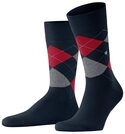 Burlington Socken King Einheitsgr&ouml;&szlig;e 40-46, Argyle-Muster, Burlington-Clip