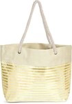 styleBREAKER Strandtasche Strandtasche mit metallic Streifen (1-tlg)
