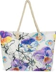 styleBREAKER Strandtasche Strandtasche Veilchen Muster (1-tlg)