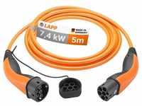 Lapp Mobility Ladekabel Typ 2 Orange 7,4 kW Mode 3 Autoladekabel, Typ 2...