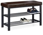 relaxdays Schuhbank mit Polsterung, braun