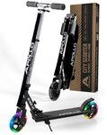 Apollo Cityroller Skyracer LED City Scooter Kinder, Tretroller mit Federung,