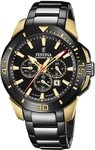 Festina Quarzuhr Festina Herrenuhr Edelstahl schwarz, (Analoguhr), Herren Armbanduhr