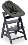 Hauck Hochstuhl Alpha Newborn Set Plus, Dark Grey, mit Newborn Aufsatz