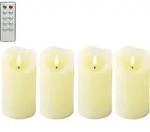 Kaemingk LED-Kerze Kaemingk LED Kerze Wachs 4 St&uuml;ck Indoor 13 cm beige