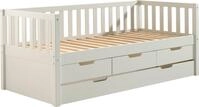 Vipack Einzelbett mit Schubladen, Kiefer massiv, viel Stauraum und zeitloses Design