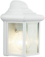 Brilliant Au&szlig;en-Wandleuchte Glas, wei&szlig;, 40W, IP23, G, L115mm