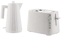 Alessi Wasserkocher und Toaster Pliss&eacute; Wei&szlig;, 1,7 l, 2400 W