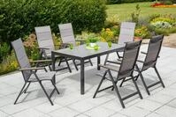 MERXX Garten-Essgruppe &raquo;Trivero&laquo;, (Set, 7-tlg., 5-fach verstellbare...