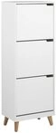 ACTONA GROUP Schuhkipper in weiss, MDF - 47x133,5x30cm (BxHxT)