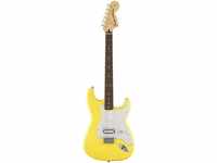 Fender E-Gitarre, Tom Delonge Strat RW Graffiti Yellow