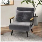HOMCOM Schlafsofa Schlafcouch mit Bettfunktion, Verstellbare Sessel 1 Teile, 73...