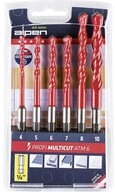 Alpen Mehrzweckbohrer Hartmetall-Mehrzweckbohrer-Set mit 1/4&Prime; (6.3 0000100802100