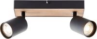 Brilliant Deckenstrahler Jello Wood, LED wechselbar, Warmwei&szlig;, Spotbalken