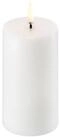 UYUNI Lighting LED-Kerze Echtwachs-Stumpenkerze Schmal Nordic White Smooth 10,1...