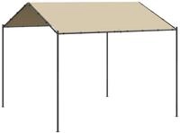 vidaXL Partyzelt Gartenpavillon Beige 3x3 m Stahl und Stoff