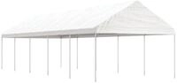 vidaXL Partyzelt Pavillon mit Dach Wei&szlig; 11,15x4,08x3,22 m Polyethylen