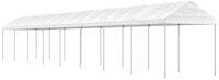 vidaXL Partyzelt Pavillon mit Dach Wei&szlig; 17,84x2,28x2,69 m Polyethylen
