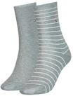 Tommy Hilfiger Socken TH WOMEN SOCK 2P SMALL STRIPE (2-Paar, 2 Paar) mit schmalem