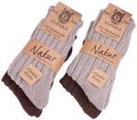BRUBAKER Kuschelsocken warme dicke Alpaka Socken (Set, 4-Paar, mit Alpakawolle)
