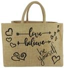 Domelo Einkaufskorb Jute, Vegan Einkaufstasche, Korbtasche, Shopping bag, Boden