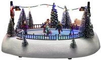 KONSTSMIDE LED Dekofigur Konstsmide 4254-000 LED-Szenerie Eisbahn mit Kindern