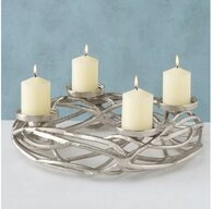 BOLTZE GRUPPE GmbH Kerzenleuchter Kerzenleuchter Ringval Adventskranz Aluminium
