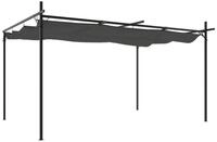vidaXL Partyzelt Pergola mit Schiebedach Anthrazit 395x292x230 cm