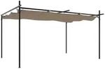 vidaXL Pergola, mit Schiebedach Taupe 395x292x230 cm