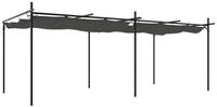 vidaXL Partyzelt Pergola mit Schiebedach Anthrazit 589x292x230 cm