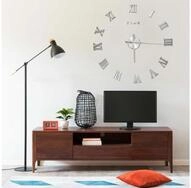 vidaXL Wanduhr (3D-Wanduhr Modernes Design Silbern 100 cm XXL)
