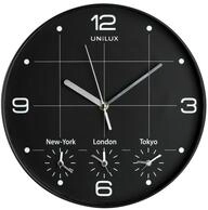 unilux Uhr Wanduhr On Time Kunststoff 30 cm schwarz