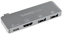 Terratec CONNECT C4 Dockingstation (Aluminium USB Type-C Adapter mit USB-C PD, HDMI