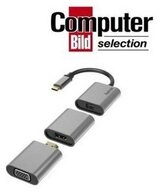 Hama USB-C 6in1 Video-Adapter-Set f&uuml;r PC, Notebook, Tablet, 4K Computer-Adapter