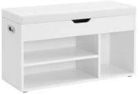 VASAGLE Schuhbank, mit Sitzfl&auml;che, Sitzbank mit Stauraum, gepolstert, 30 x 80...
